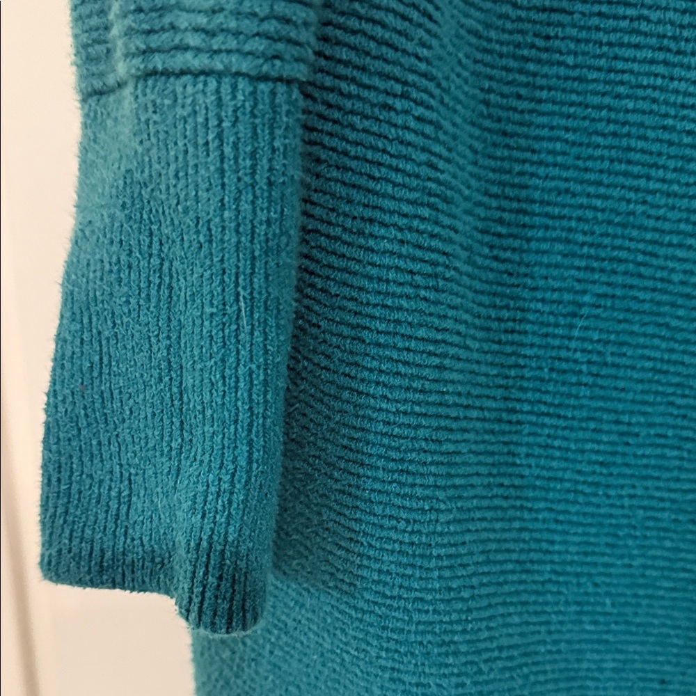 Free People Teal Women's Tunic Cowl Sweater - Picture 3 of 4